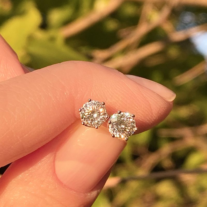 0.5ct Diamond Moissanite stud earrings