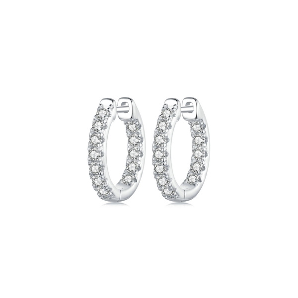 Classic Moissanite Hoop Earrings