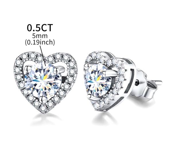 Moissanite Diamond Heart 0.5 ct