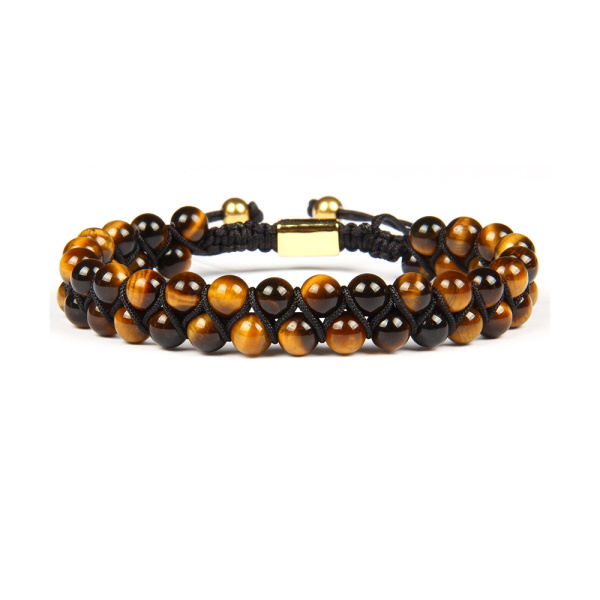 Tiger Eye Double Layered Beaded Bracelet