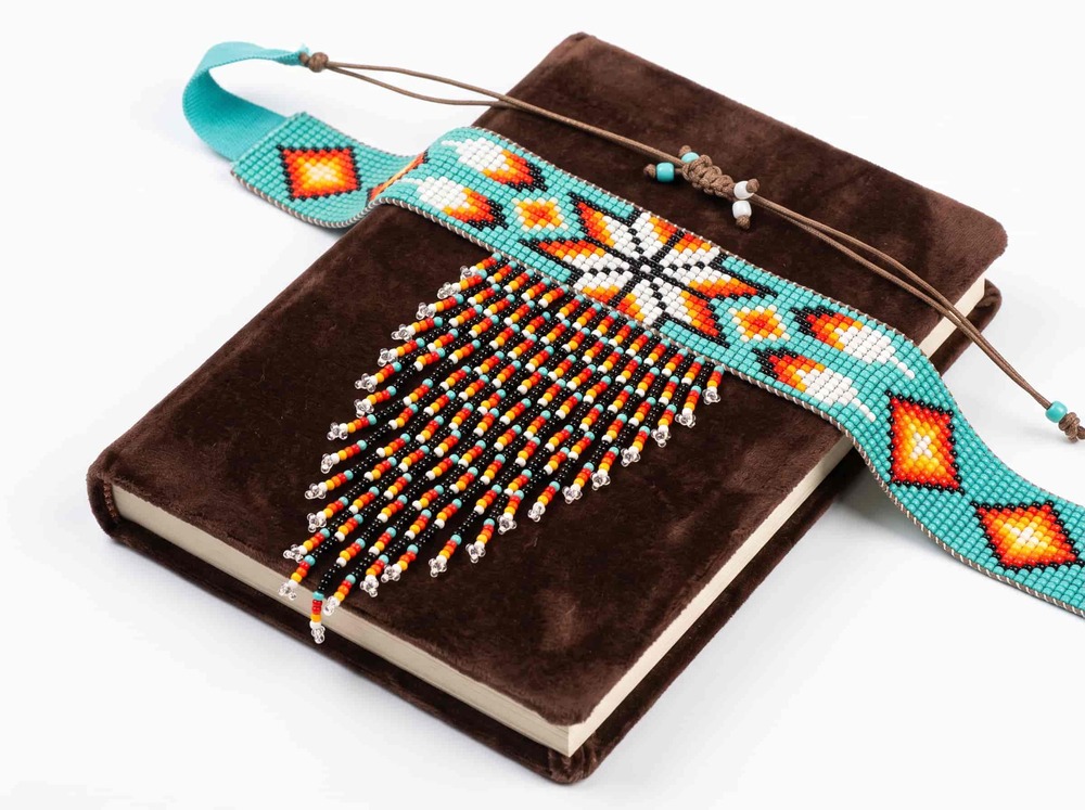 Sunset Star Beaded Choker & Fringe Earrings Set - Image 3